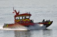 Norwegisches Feuerwehrboot am 03.10.2024 im Einsatz bei Oslo