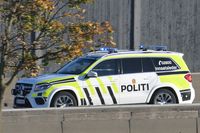 Norwegisches Polizeiauto am 03.10.2024 im Einsatz bei Oslo