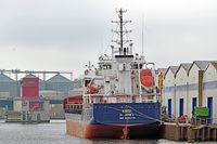 KIRSI (IMO 9490179) am 23.10.2024 beim Burmannkai Lübeck