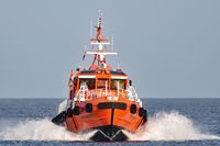 Lotsenversetzboot TRAVEMÜNDE am 23.10.2024 in der Ostsee vor Lübeck-Travemünde