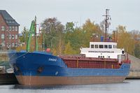 SIMON B (IMO 8511029) am 03.11.2024 beim Lagerhaus Lübeck