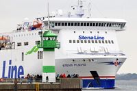 STENA FLAVIA (IMO 9417919) am 31.10.2024 einlaufend Lübeck-Travemünde