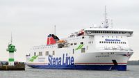 STENA FLAVIA (IMO 9417919) am 31.10.2024 einlaufend Lübeck-Travemünde