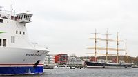 STENA FLAVIA (IMO 9417919) am 31.10.2024 einlaufend Lübeck-Travemünde