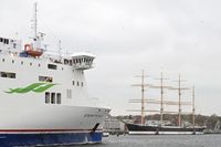 STENA FLAVIA (IMO 9417919) am 31.10.2024 einlaufend Lübeck-Travemünde