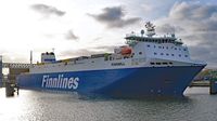 FINNMILL (Finnlines, IMO 9212656) am 14.11.2024 in Lübeck-Travemünde