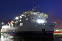 STENA FLAVIA (IMO 9417919) am Abend des 14.11.2024 in Lübeck-Travemünde