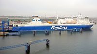 FINNSWAN ex NORDLINK (Finnlines, IMO 9336256) am 27.11.2024 in Lübeck-Travemünde