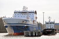 FINNPARTNER (IMO 9010163, Finnlines) am 05.12.2024 in Lübeck-Travemünde