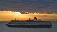 Lissabon 12.12.2024. Das Kreuzfahrtschiff QUEEN VICTORIA läuft ein