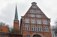 Beim Dom zu Lübeck am 03.02.2023