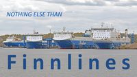 Finnlines-Schiffe am 01.05.2022 beim Skandinavienkai in Lübeck-Travemünde