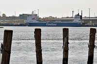 FINNHAWK (Finnlines) am 12.04.2020 in Lübeck-Travemünde