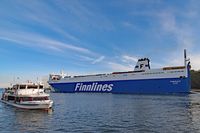 FINNPULP (Finnlines, IMO 9212644) am 23.09.2017 in Lübeck-Travemünde