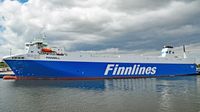 FINNMILL (Finnlines, IMO 9212656) am 13.08.2017 in Lübeck-Travemünde