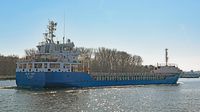 General Cargo Ship BLUE TUNE ( IMO 9491927) am 13.03.2022 in Travemünde