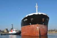 Bulk Carrier ELPIDA (IMO 9218284) am 10.03.2022 unweit Nordlandkai Lübeck