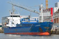 LUNAMAR (IMO 9194048) bringt Hafer aus dem finnischen Kalajoki für die Firma Brüggen. Hier am 27.04.2020 in Lübeck unweit besagter Firma