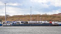 Gütermotorschiff (GMS) / Binnenschiff ZANDER (ENI 04012740) am 15.01.2023 beim Skandinavienkai in Lübeck-Travemünde