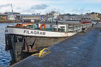Gütermotorschiff (GMS) FILAGRAM (ENI 02325024) am 09.04.2022 in Lübeck