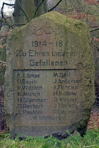 Gedenkstätte in Bad Schwartau Ortsteil Groß Parin 05.03.2022