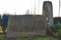 Gedenkstein für Gefallene 1914 - 1918 auf dem Vorwerker Friedhof in Lübeck 06.01.2022