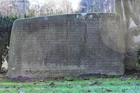 Gedenkstein für Gefallene 1914 - 1918 auf dem Vorwerker Friedhof in Lübeck 06.01.2022