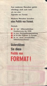 DDR-Propagandablatt (Rückseite)