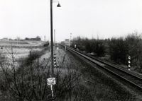 An der Bahnlinie Lübeck-Herrnburg um 1984