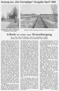 1960 - Öffnung Grenze bei Lübeck-Schlutup
