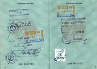 DDR-Stempel im Reisepass von Manfred Krellenberg