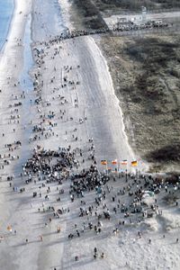 Grenzöffnung am Priwall-Strand 1990 - Fotosammlung Gerd Wilcken, Bundesgrenzschutz