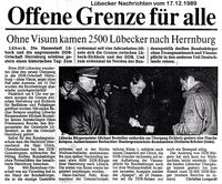 Lübecker Nachrichten vom 17.12.1989