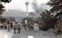 Minensprengung gegenüber Lübeck-Eichholz am 25.07.1979