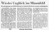 1981 - Bundesbürger tritt auf DDR-Mine
