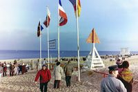 Öffnung der Grenze am Priwall-Strand 03.02.1990
