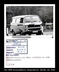 VW-Bus des Zolls - fotografiert von DDR-Grenzaufklärer
