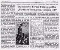 Zeitungsartikel Lübecker Nachrichten vom 02.03.1968