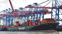 Containerschiff AL MANAMAH (IMO: 9349538) am 26.05.2020 im Hafen von Hamburg