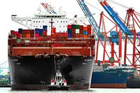 Containerschiff AL JMELIYAH (IMO 9732357) am 26.05.2020 im Hafen von Hamburg