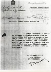 Dokument betreffend F 8 ex ELBANO GASPERI