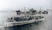 Räumboot der deutschen Kriegsmarine während der Räumung Korsika