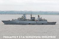 Fregatte F 216 SCHLESWIG-HOLSTEIN am Morgen des 23.08.2016 vor der Ostseeküste bei Kiel
