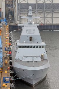 Korvette INS NITZACHON am 17.07.2021 im Hafen von Kiel. Der Neubau, zur Sa'ar-6-Klasse gehörend, ist für Israel bestimmt
