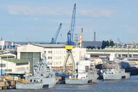 Korvetten F 265 und F 266 am 02.09.2022 im Hafen von Hamburg