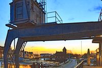 Bei der Drehbrücke Lübeck am 22.01.2021