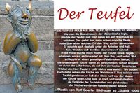 Teufel bei der Marienkirche in Lübeck