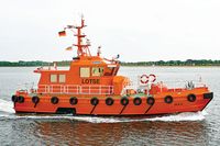 Lotsenversetzboot BÜLK am 19.05.2022 in der Ostsee vor Lübeck-Travemünde
