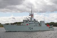HMCS Shawiningan MM704 am 09.08.2023 vor Lübeck-Travemünde