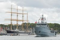 ORP Kontradmiral Xawery Czernicki 511 am 09.08.2023 in Lübeck-Travemünde